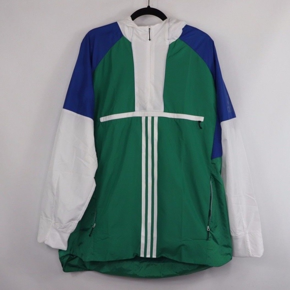 adidas green white blue jacket